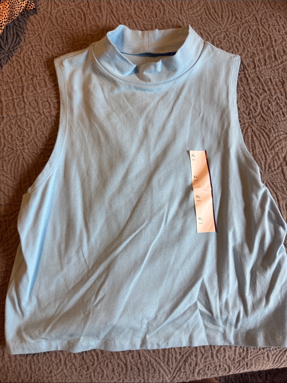 wild fable Sleeveless Mock Neck Tank in Light Blue